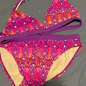 George Kids Two Piece in Purple and Orange